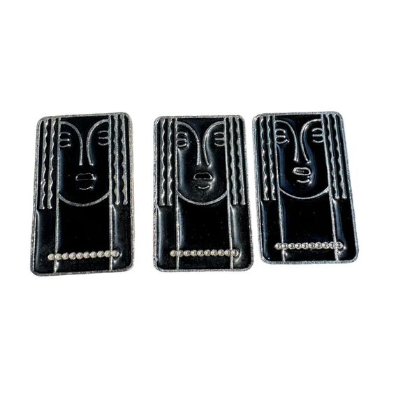 RITZ Signed Brooch Pin Pendants Pewter - lot of 3 - Picture 1 of 7